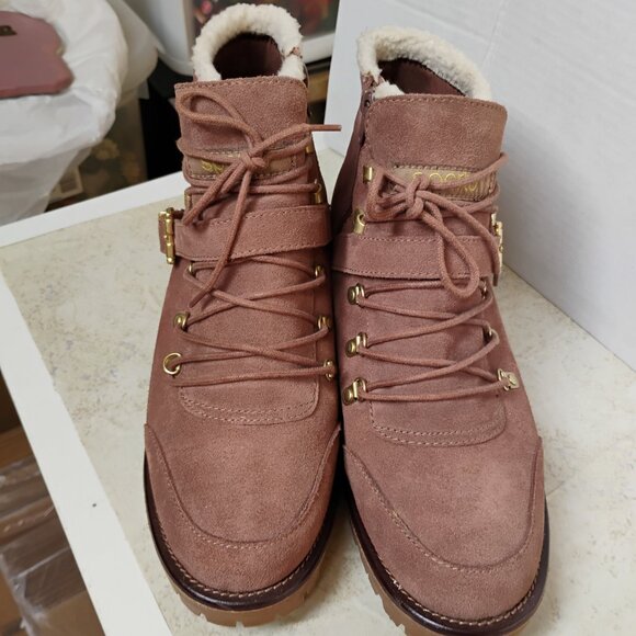 12W Sporto Suede Ankle Boot with gold adjustable buckle - Picture 6 of 8